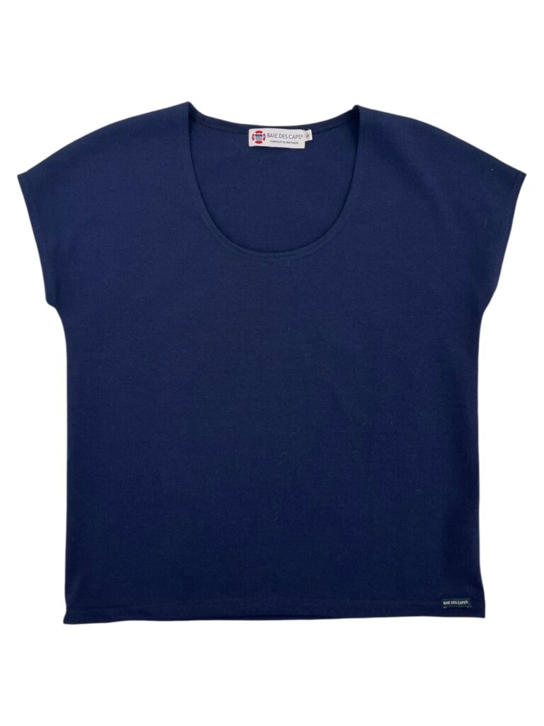 Brocéliande Confection - Top marin femme "Morgane" – Blanc Marine / XS