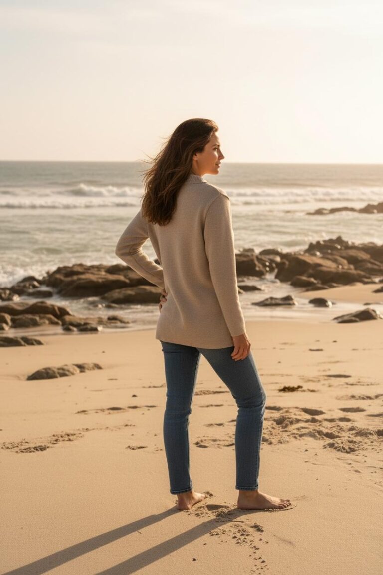 Baie des Caps - Veste Femme « La Briantais » – Beige Sable Chiné – M