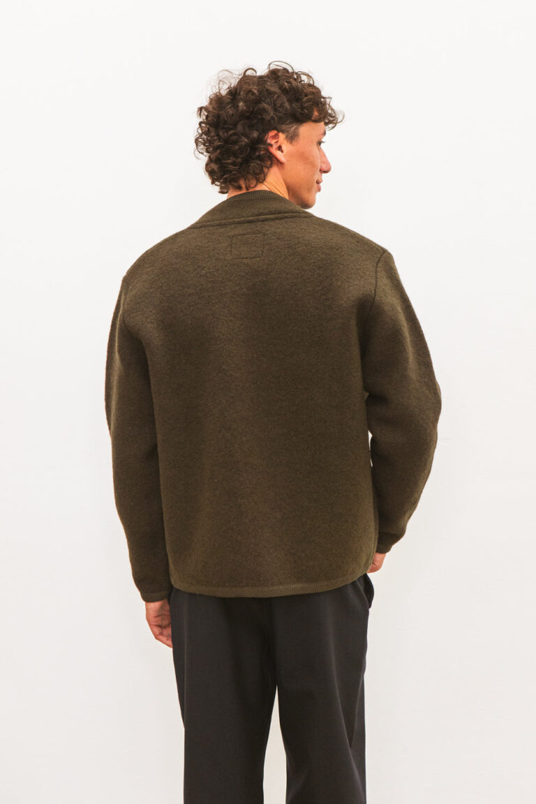 100% Laine bouillie fabriquée en France - Veste TANA Kaki – M