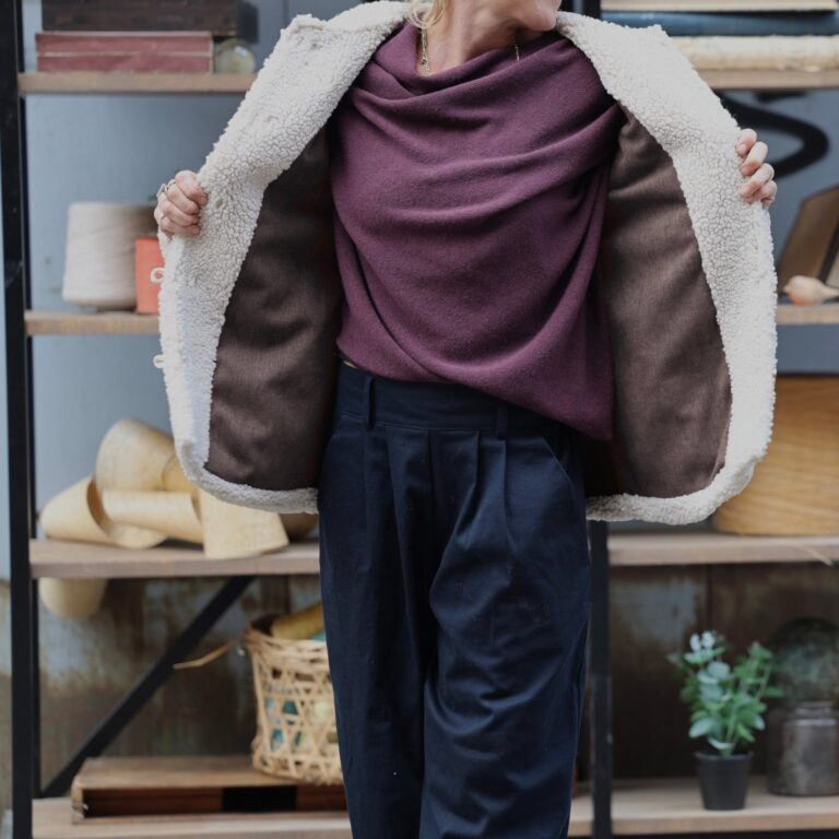 Quintessence - Veste Roxane — Sherpa ivoire – XXXL